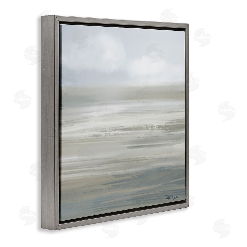 Sundance Graphics Mid Afternoon Landscape Gray Floating Frame Canvas Wall Art Print