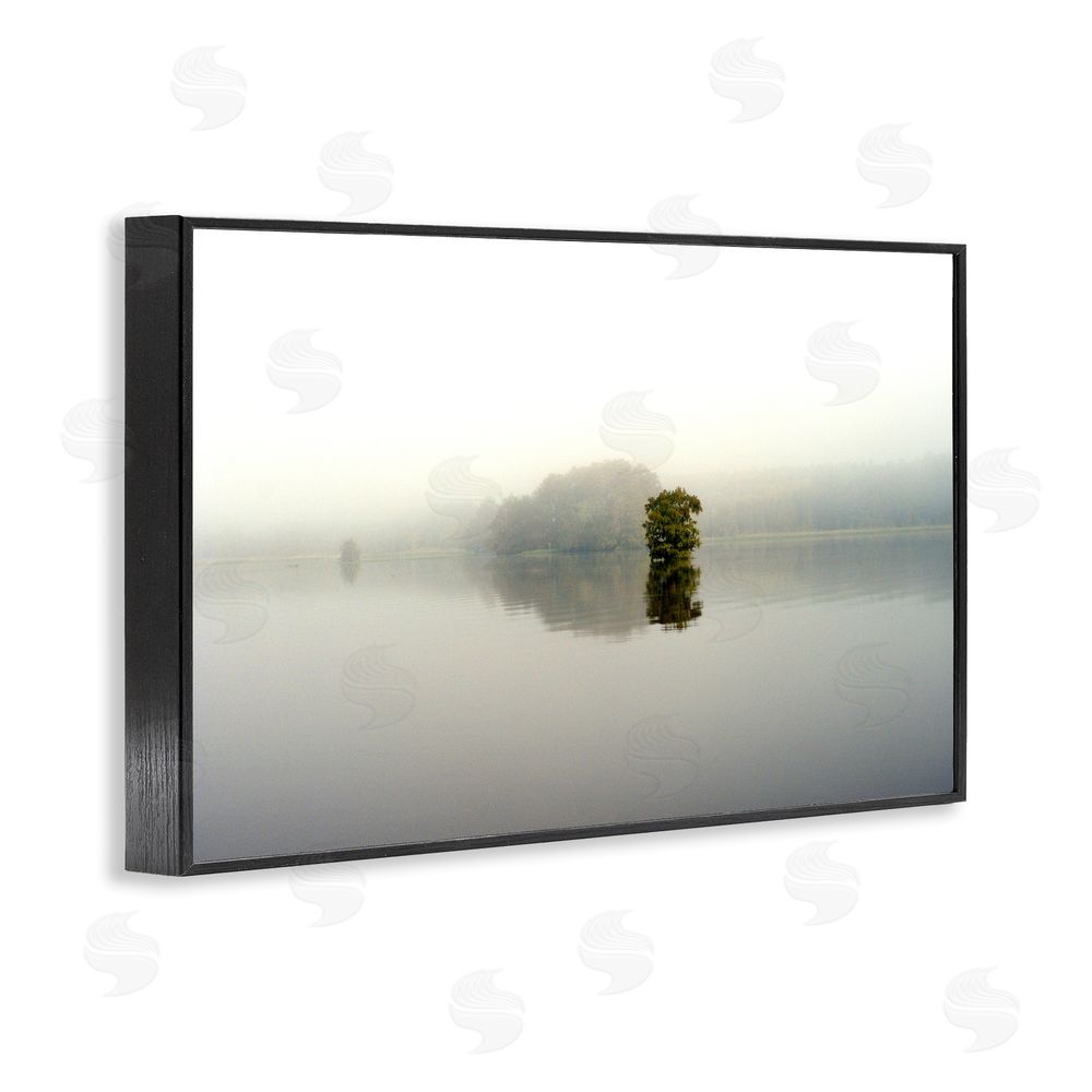 Sundance Graphics Misty Lake Reflection Black Framed Giclee Wall Art Print