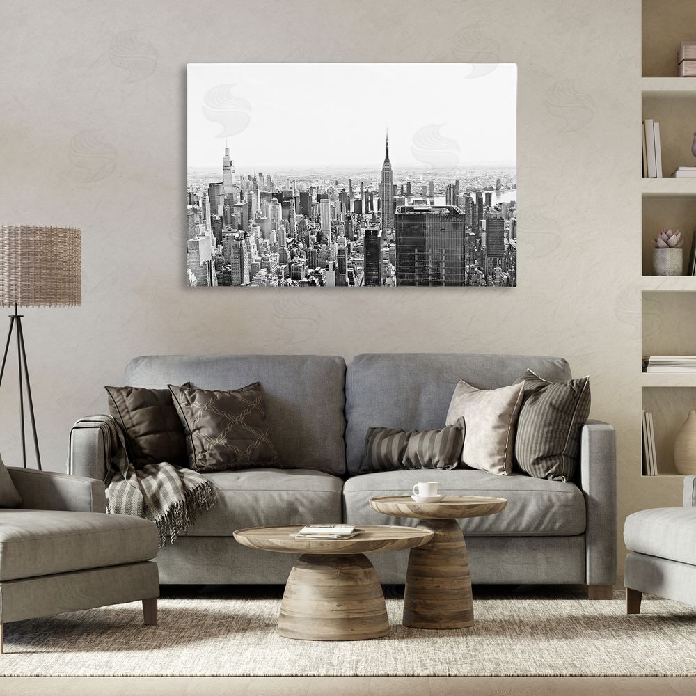 Kali Wilson New York City Scape View Stretched Canvas Wall Art in Room