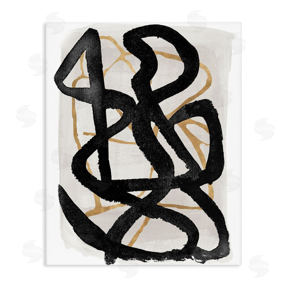 Sundance Graphics Hindsight Black & Beige Canvas Wall Art Print