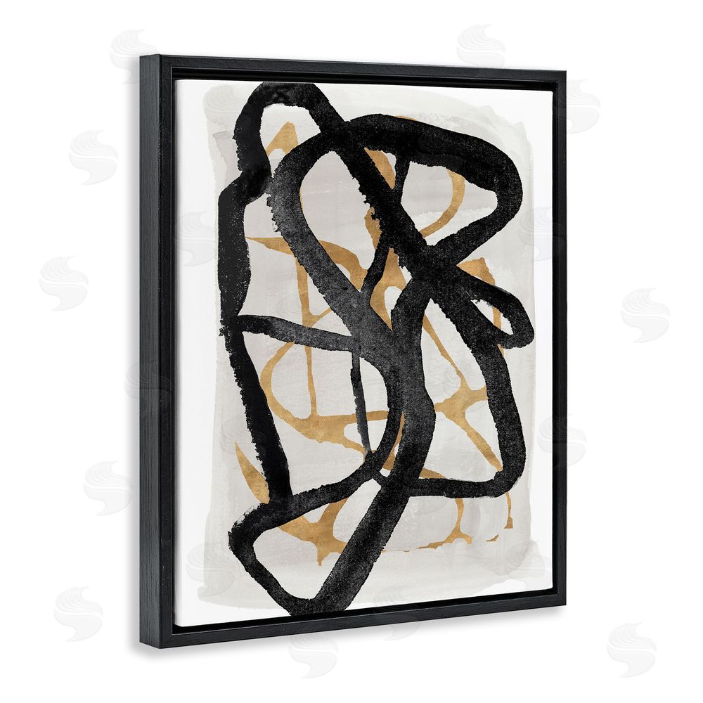 Sundance Graphics Expressive Hindsight in Black Black Floating Frame Canvas Wall Art Print