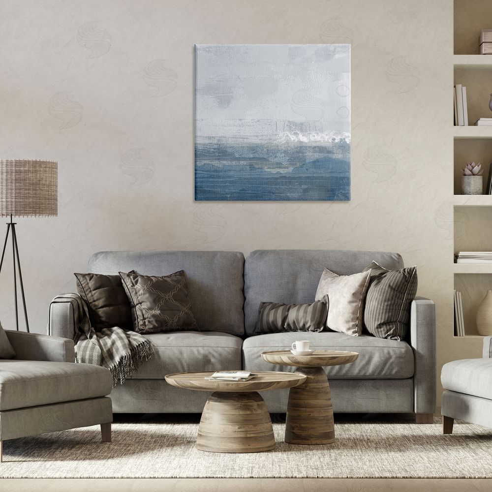 Dan Meneely Ocean Tide Abstract Stretched Canvas Wall Art Print in Room