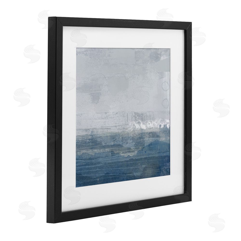 Dan Meneely Ocean Tide Abstract Black Framed Print Under Glass Wall Art