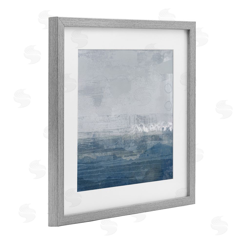 Dan Meneely Ocean Tide Abstract Gray Framed Print Under Glass Wall Art