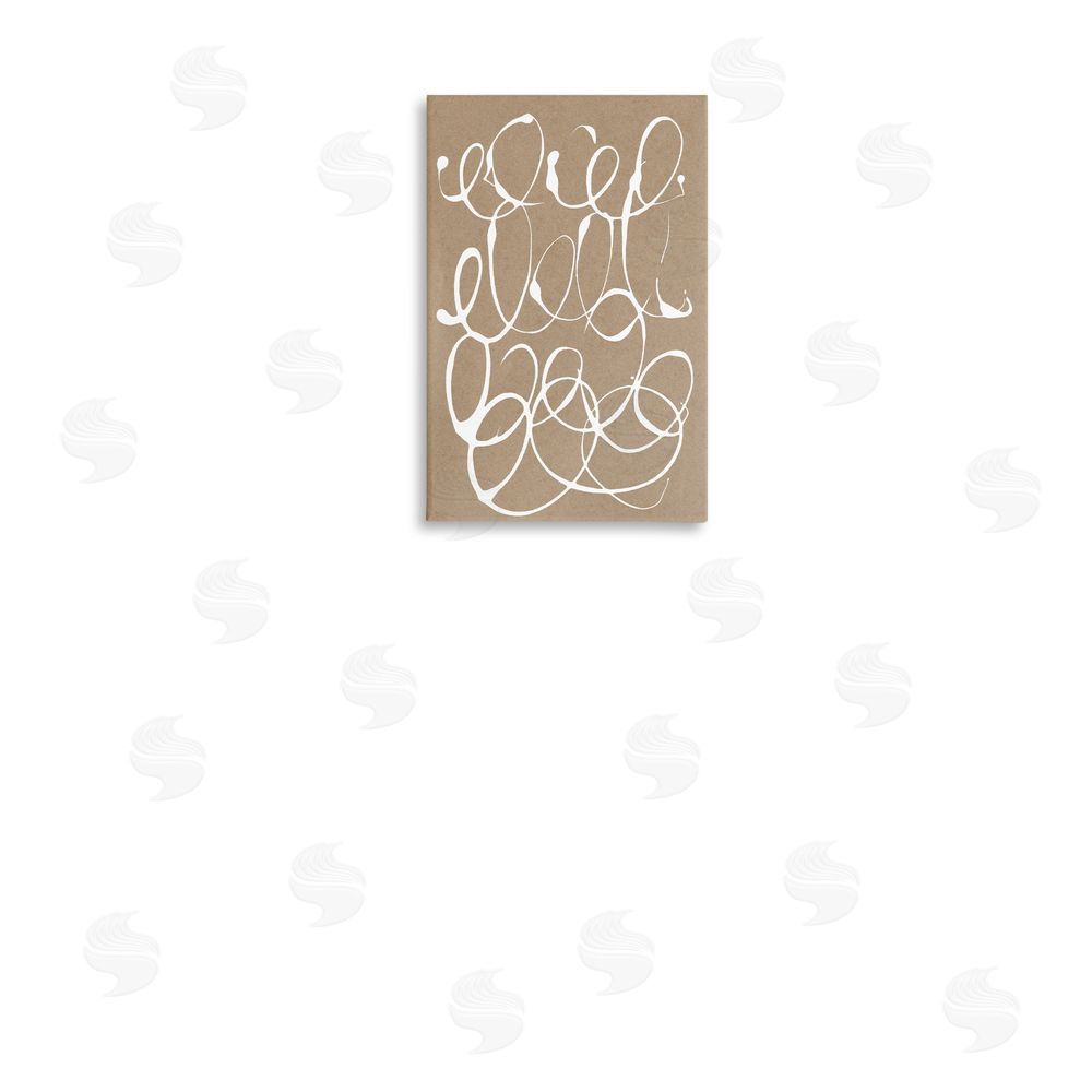 Susan Bryant Scribbled Taupe Circles Stretched Canvas Wall Art in Room