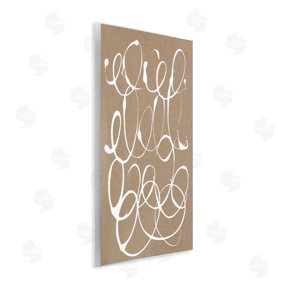 Susan Bryant Scribbled Taupe Circles Wall Plaque Art Print