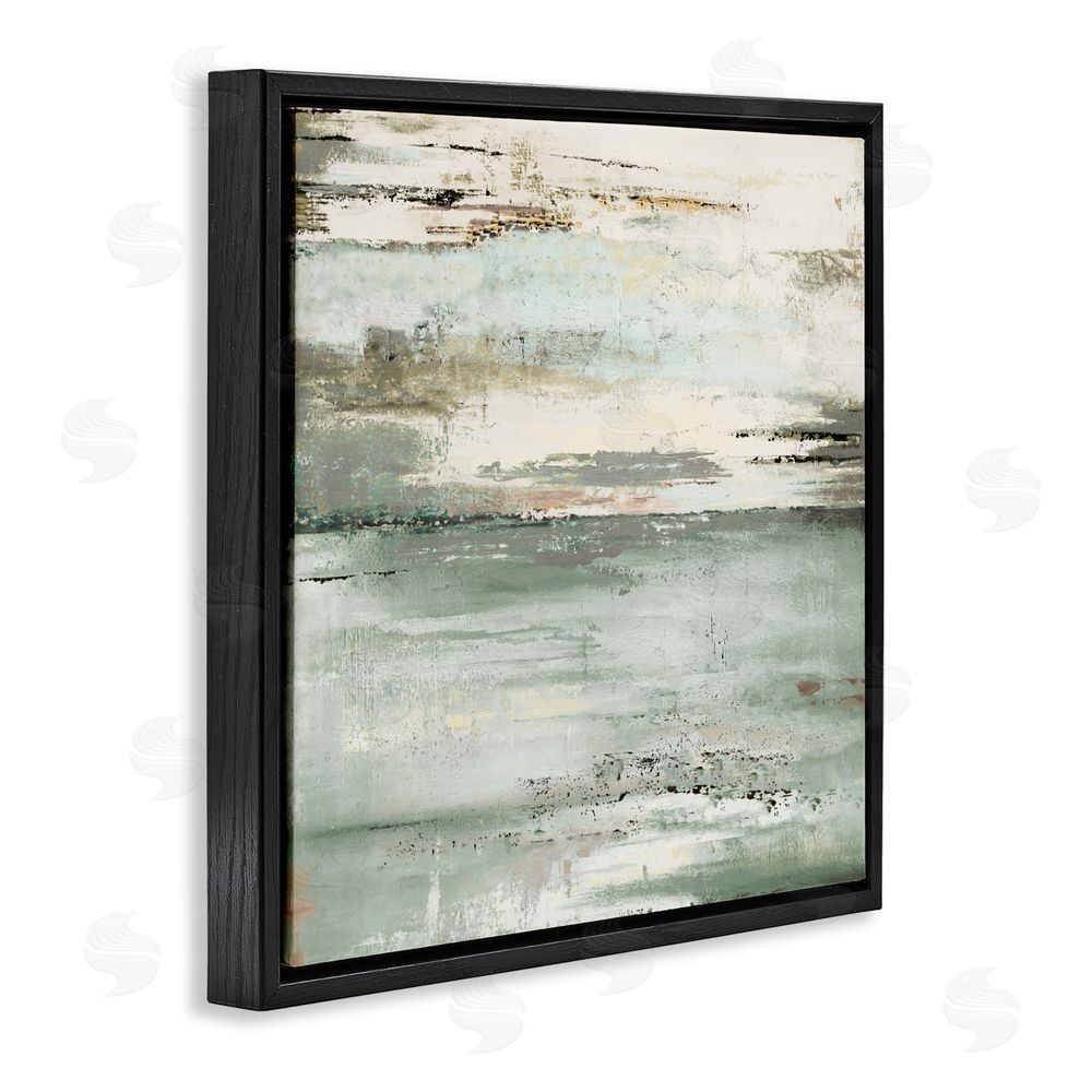 Patricia Pinto The Seafoam Ones Abstract Black Floating Frame Canvas Wall Art Print