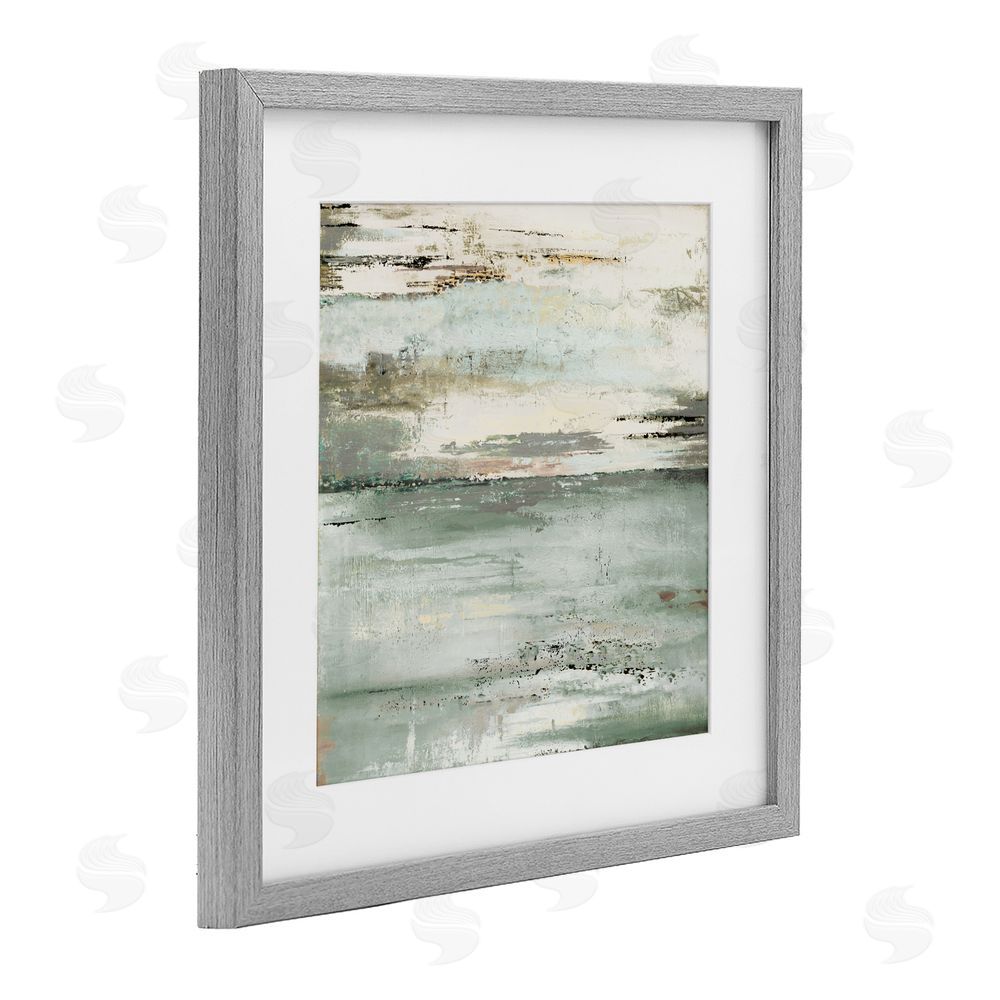 Patricia Pinto The Seafoam Ones Abstract Gray Framed Print Under Glass Wall Art