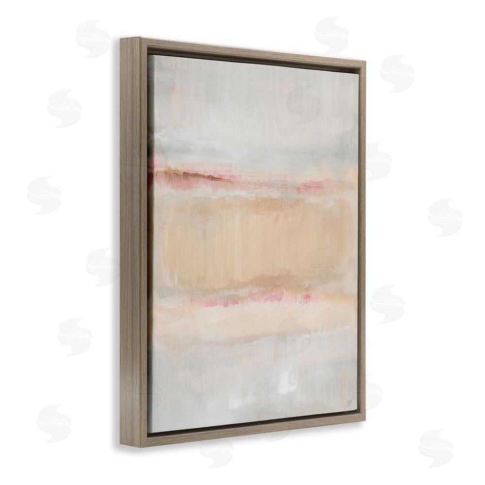 Lanie Loreth Restful Misty Landscape Brown Floating Frame Canvas Wall Art Print