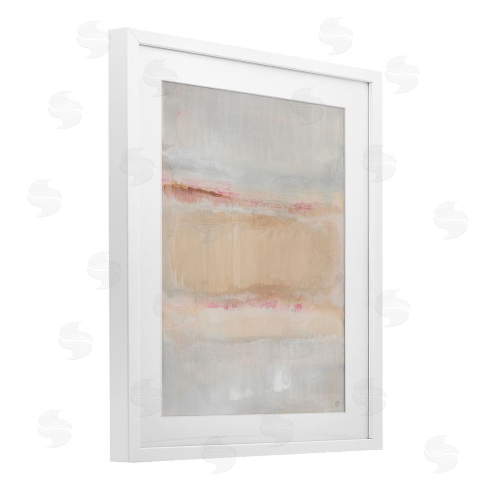 Lanie Loreth Restful Misty Landscape White Framed Print Under Glass Wall Art