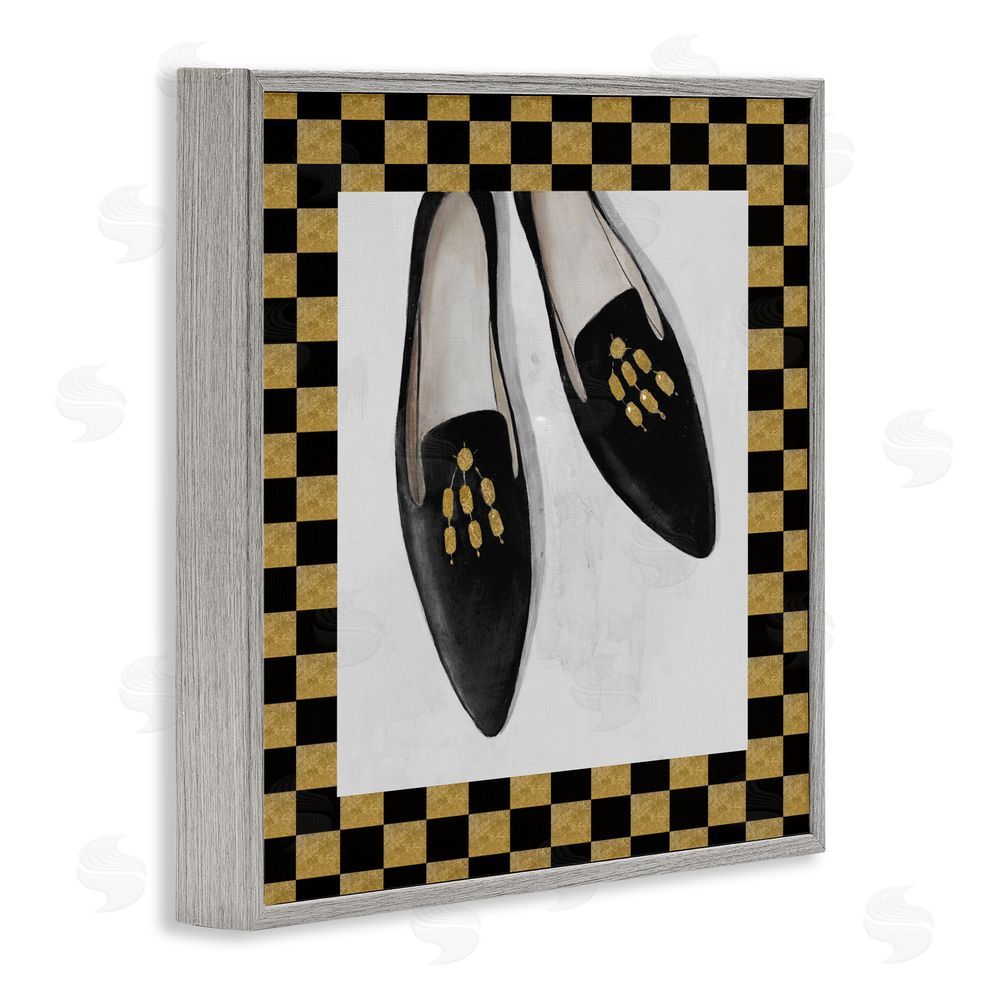 Sundance Graphics Luxe Black Flats Gray Framed Giclee Wall Art Print