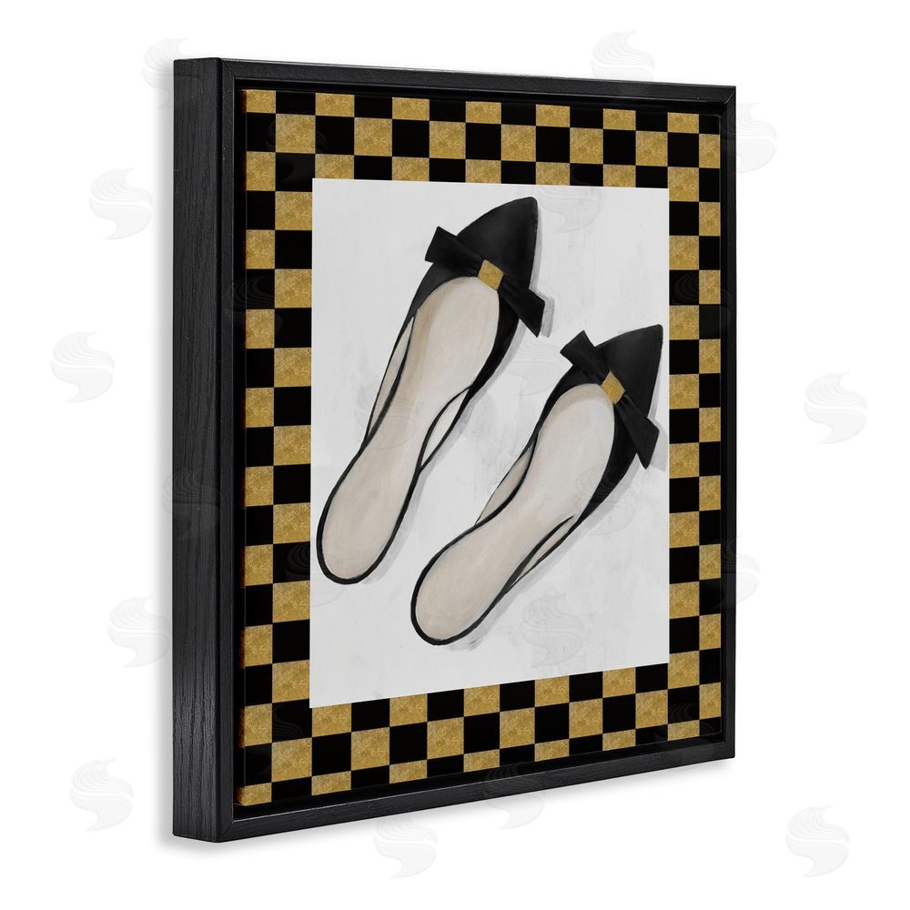 Lorenzo Collective Sleek Black Sliders Black Floating Frame Canvas Wall Art Print