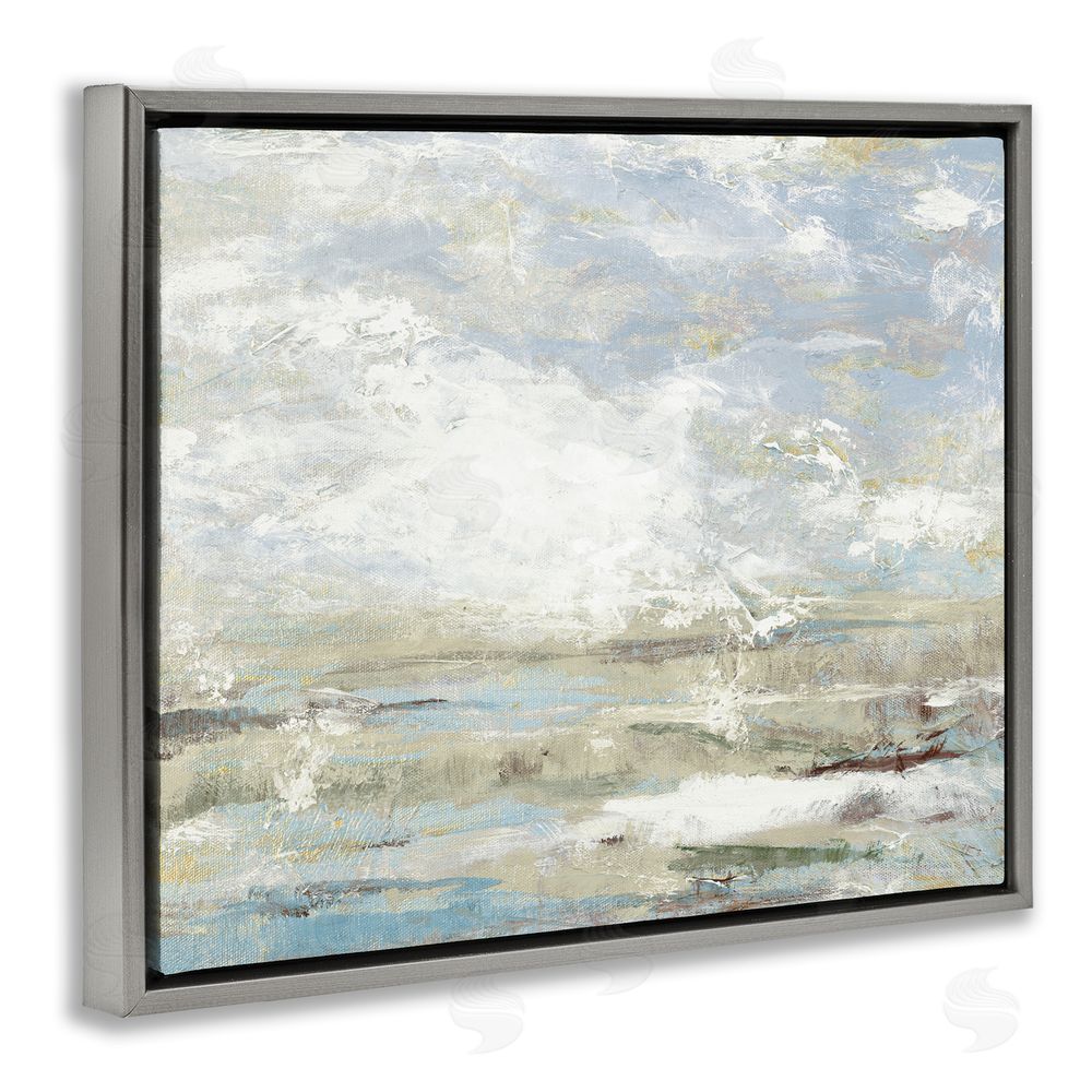 Sundance Graphics Morning Mood Impression Gray Floating Frame Canvas Wall Art Print