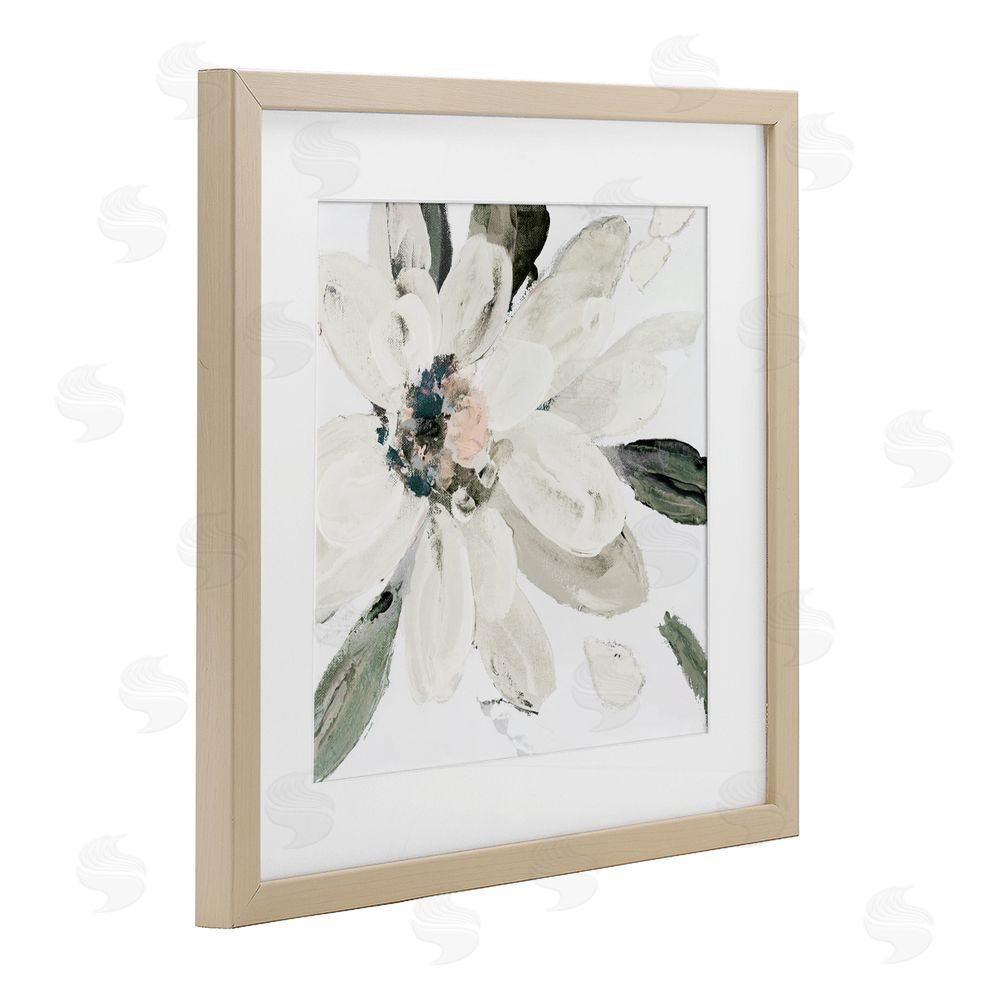 Sundance Graphics Naturally Blooming White Flower Birch Framed Print Under Glass Wall Art