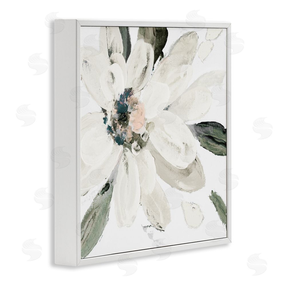 Sundance Graphics Naturally Blooming White Flower White Framed Giclee Wall Art Print