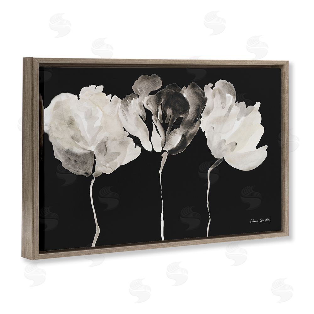 Lanie Loreth Trio In Light On Black Brown Floating Frame Canvas Wall Art Print