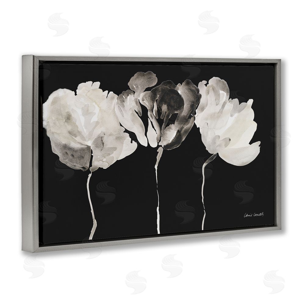 Lanie Loreth Trio In Light On Black Gray Floating Frame Canvas Wall Art Print
