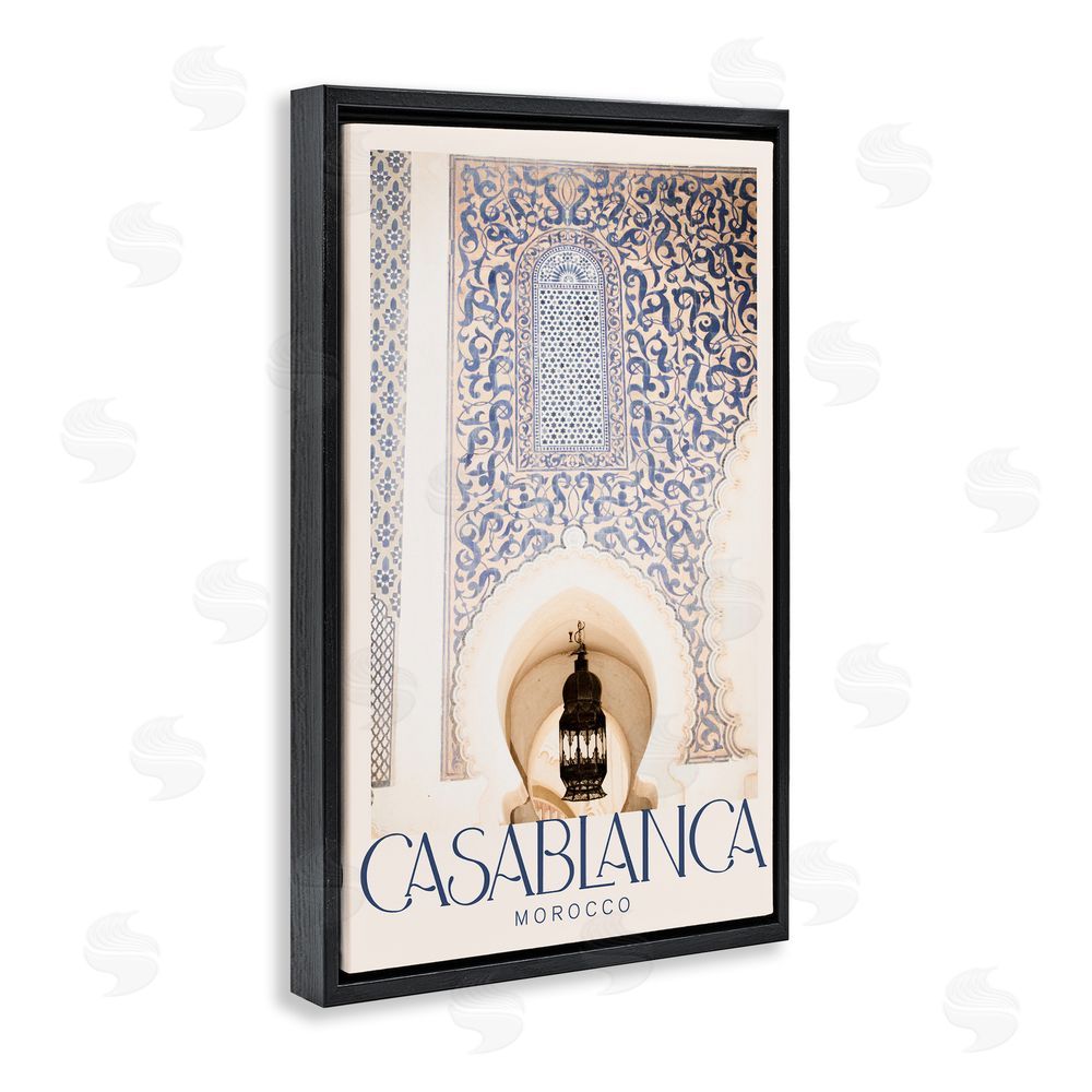 Emily Navas Ornate Casablanca Architecture Black Floating Frame Canvas Wall Art Print