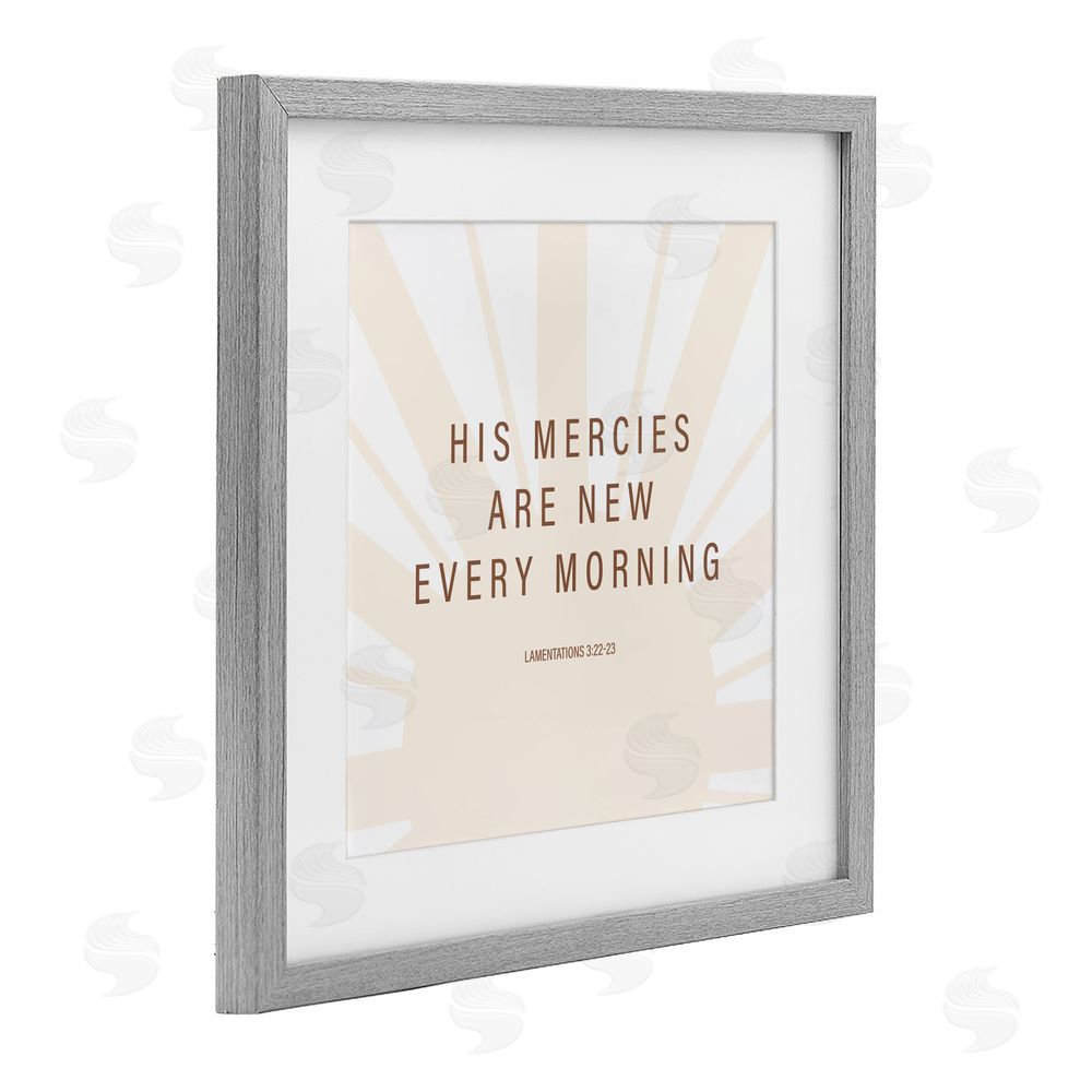 Sundance Graphics His Mercies Are New Gray Framed Print Under Glass Wall Art