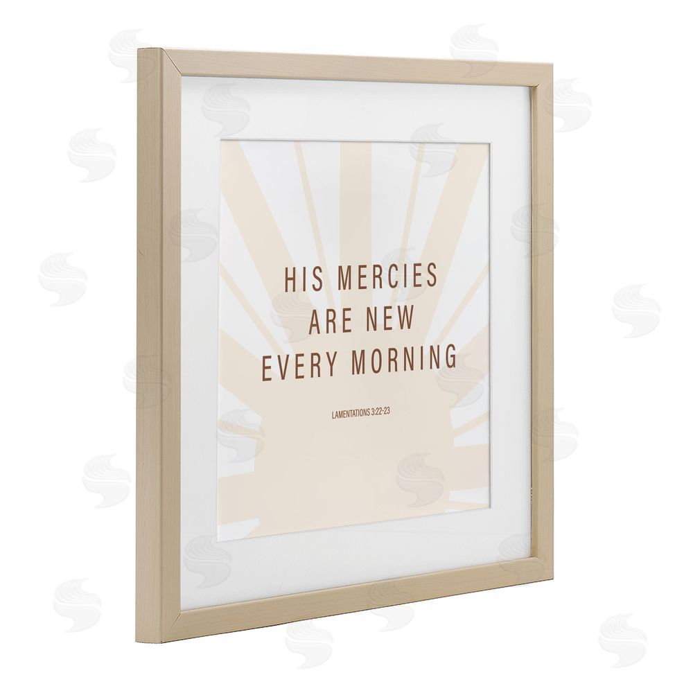 Sundance Graphics His Mercies Are New Birch Framed Print Under Glass Wall Art