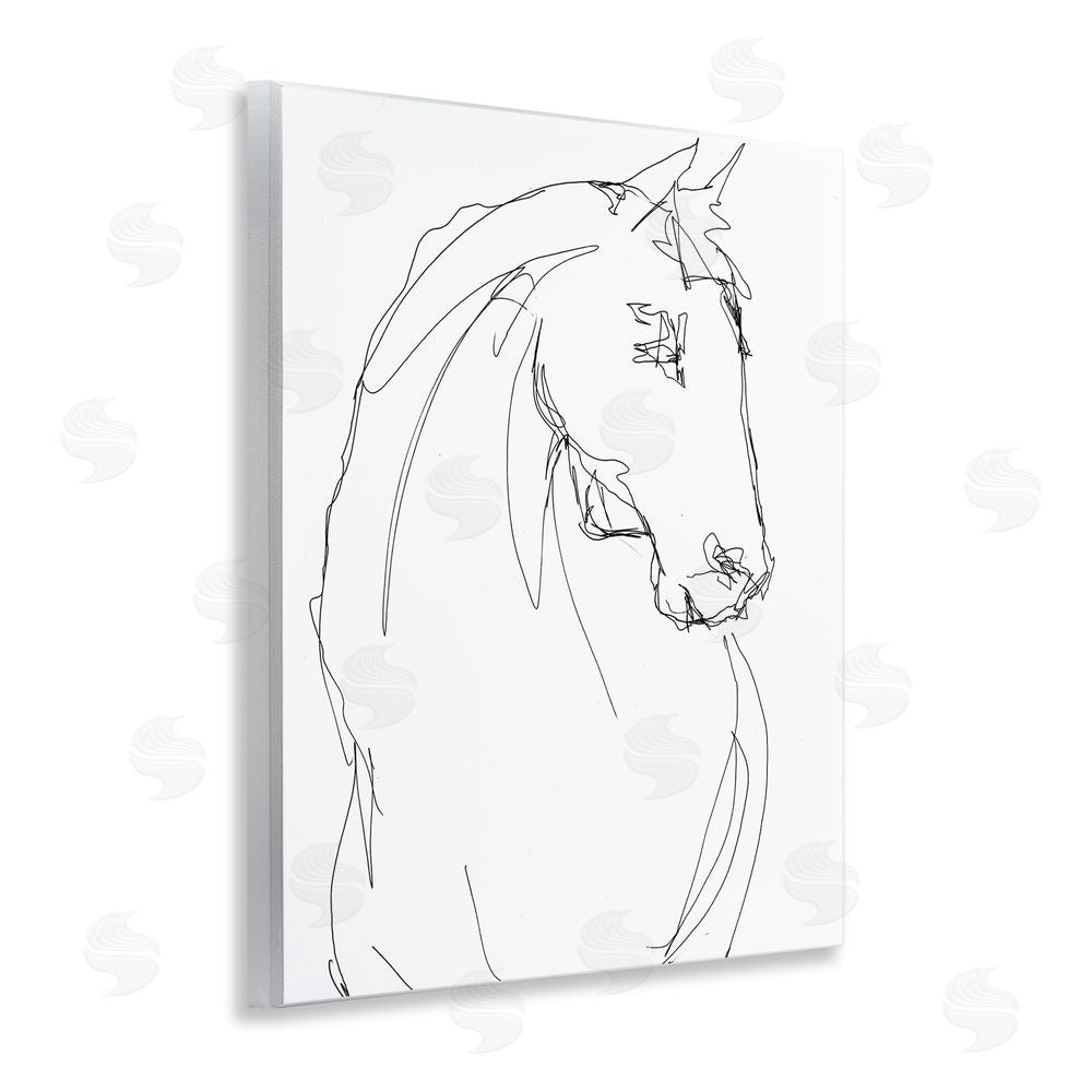 Lorenzo Collective Sketched Horse Contour Wall Plaque Art Print