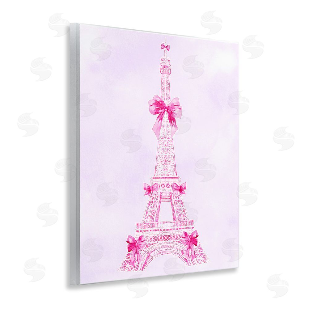 Ziwei Li Ribbon Bedecked Eiffel Tower Wall Plaque Art Print