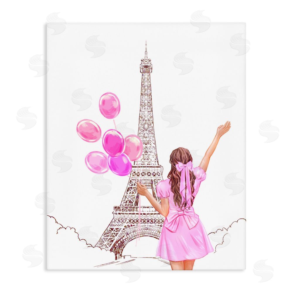 Ziwei Li Chic Paris Celebration Stretched Canvas Wall Art Print