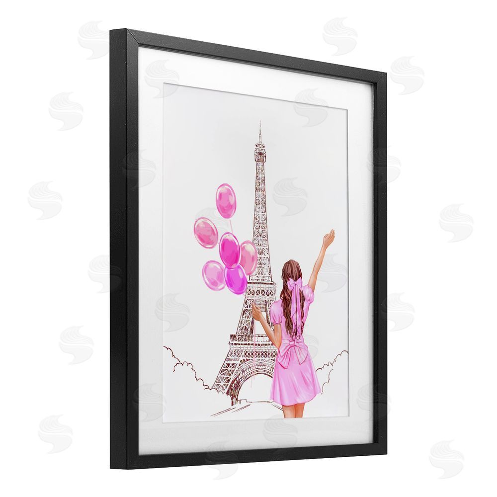 Ziwei Li Chic Paris Celebration Black Framed Print Under Glass Wall Art