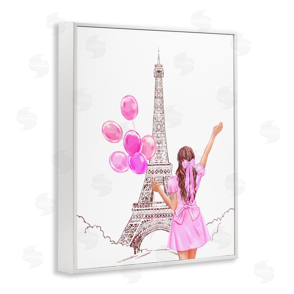 Ziwei Li Chic Paris Celebration White Framed Giclee Wall Art Print