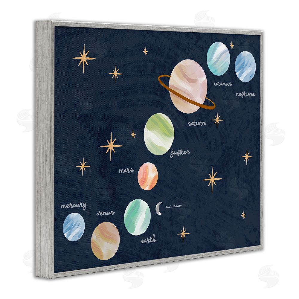 Lil' Rue Educational Space System Gray Framed Giclee Wall Art Print