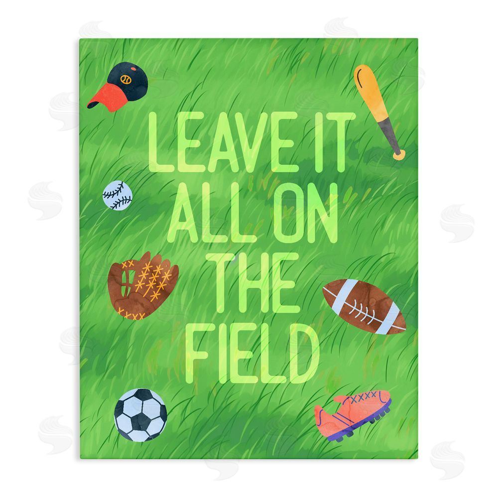 Lil' Rue Leave It On The Field Stretched Canvas Wall Art