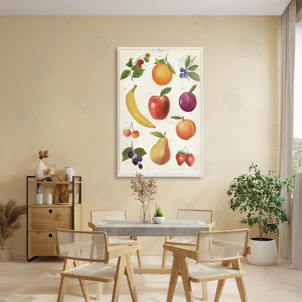 Diane Neukirch Fruit Collection Studies Stretched Canvas Wall Art in Room