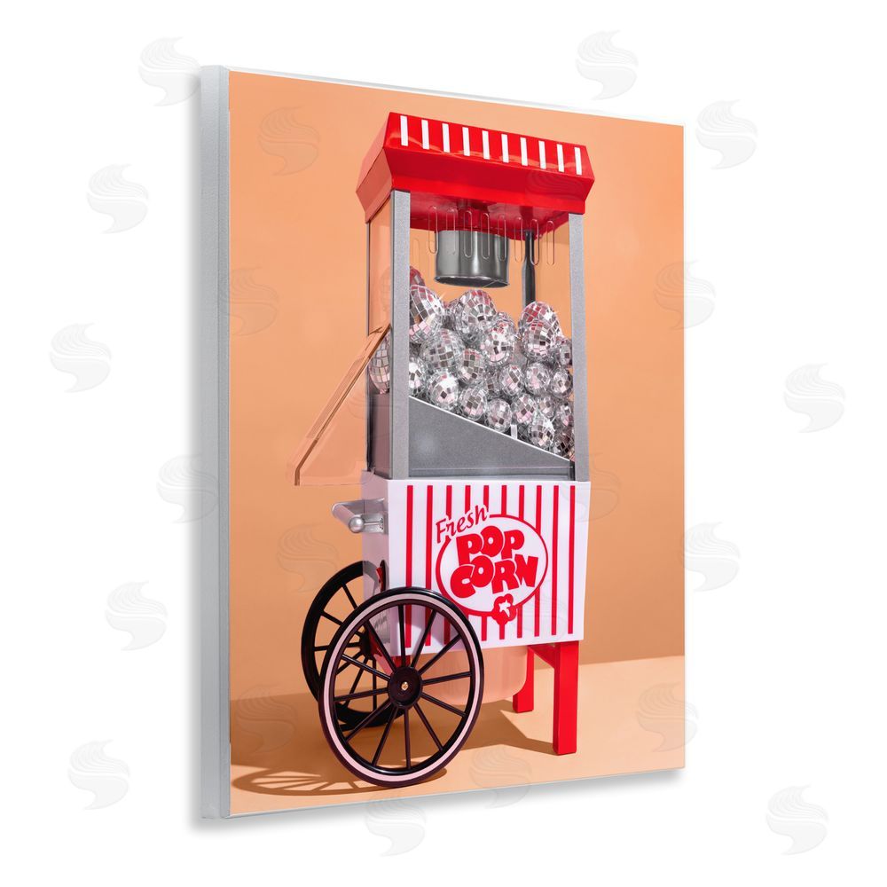 LISH Creative Retro Disco Popcorn Machine Wall Plaque Home Decor Art Print