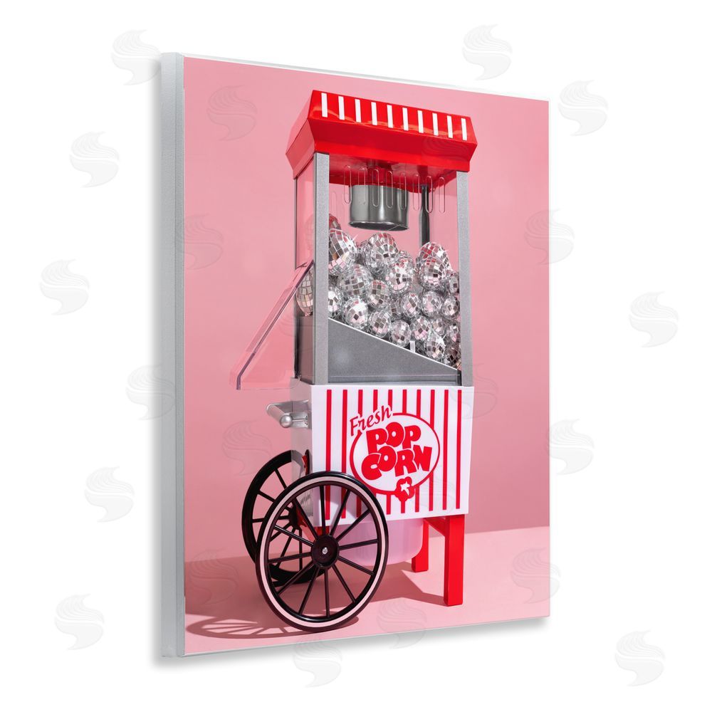 LISH Creative Movie Popcorn with Disco Balls Wall Plaque Home Decor Art Print