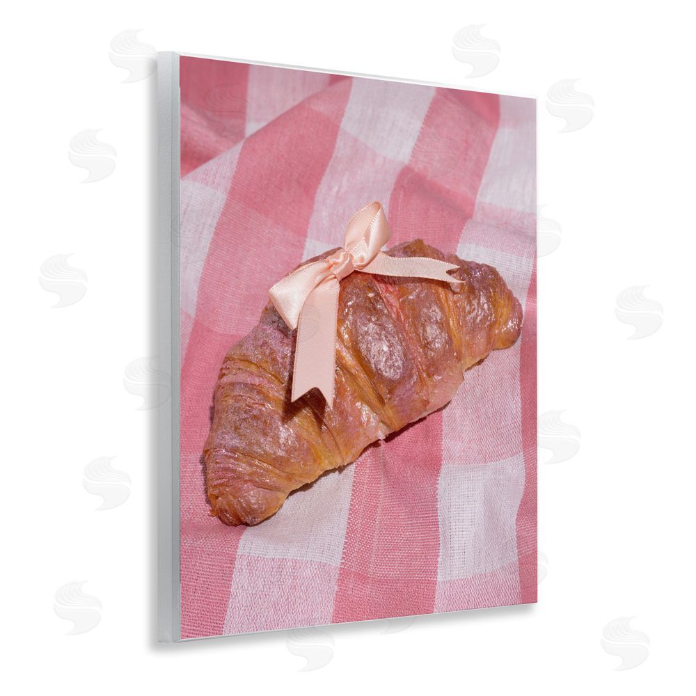 LISH Creative Glam Ribbon Croissant Wall Plaque Home Decor Art Print