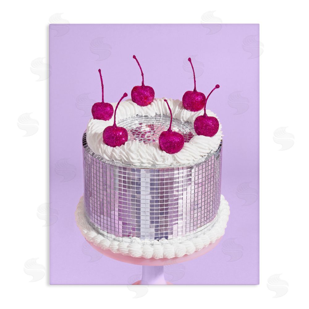 LISH Creative Gleaming Disco Cake Stretched Canvas Wall Art