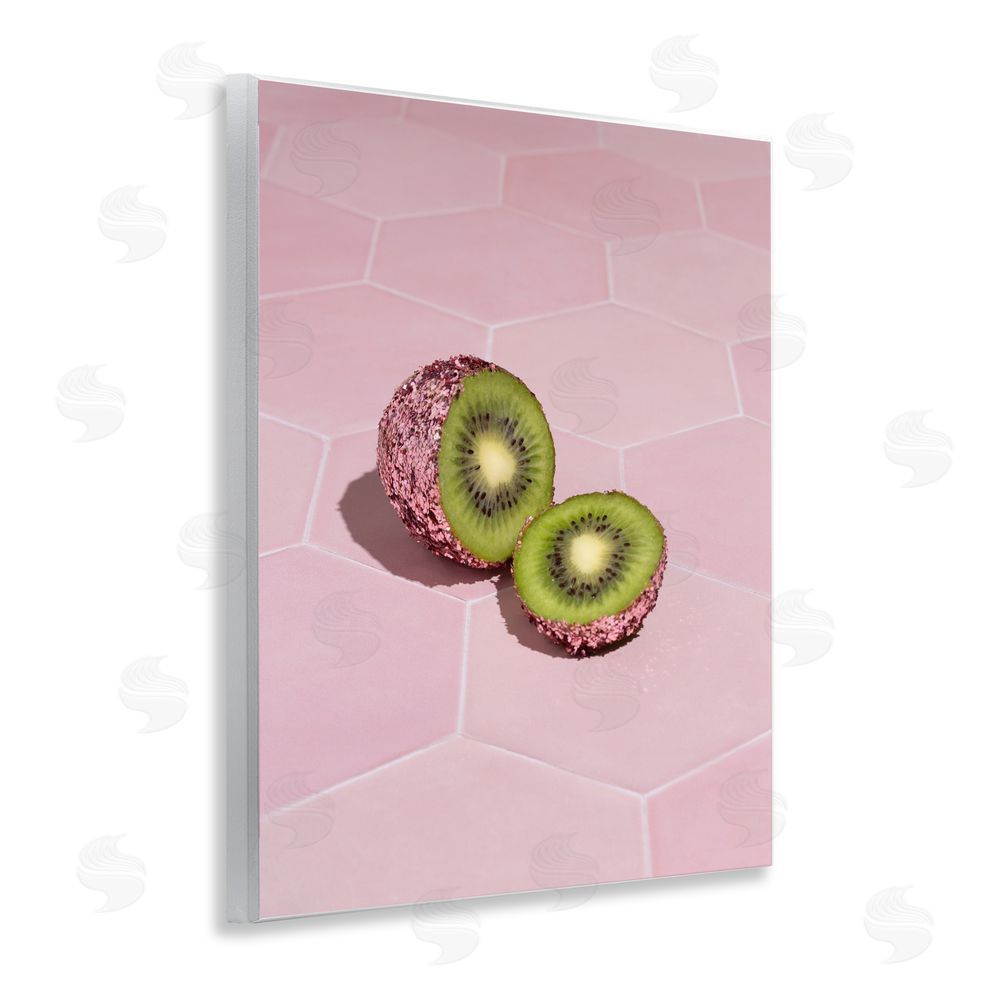 LISH Creative Pink Glimmer Kiwi Wall Plaque Home Decor Art Print