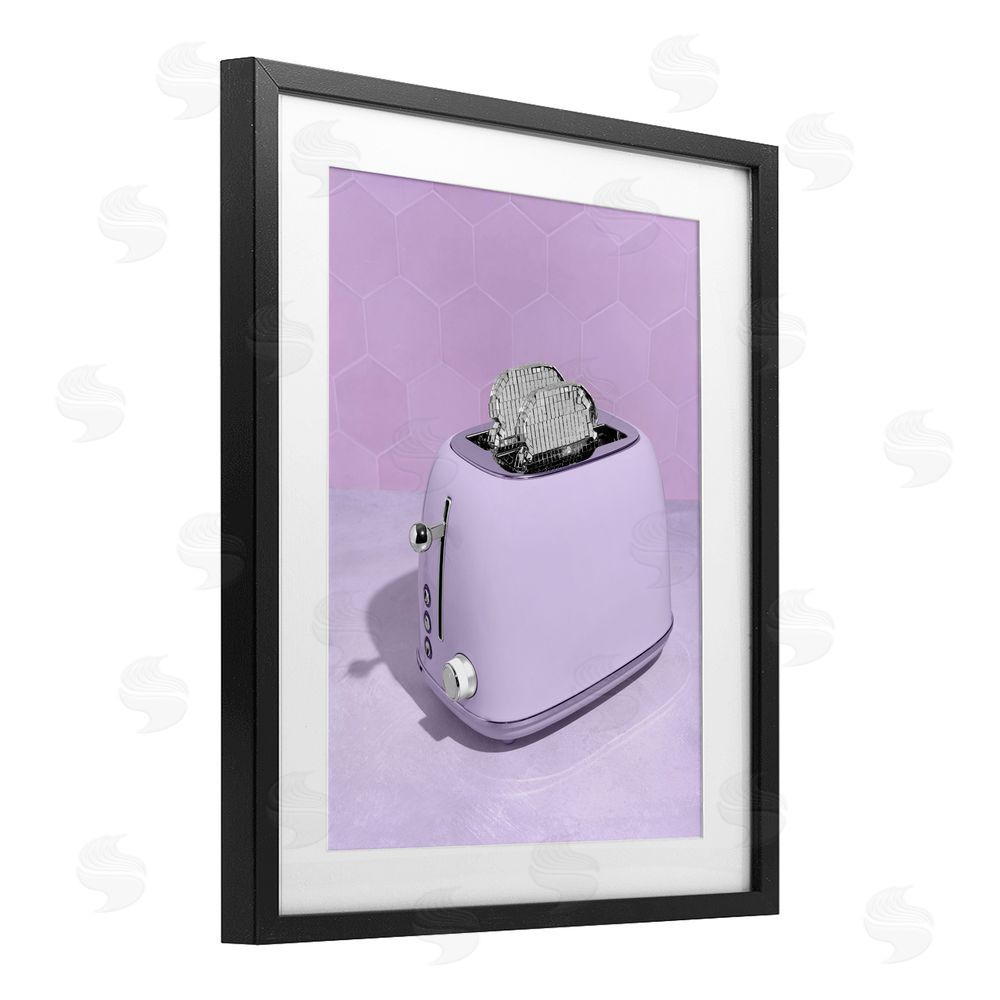LISH Creative Disco Toast over Purple Black Framed Print Under Glass Wall Art
