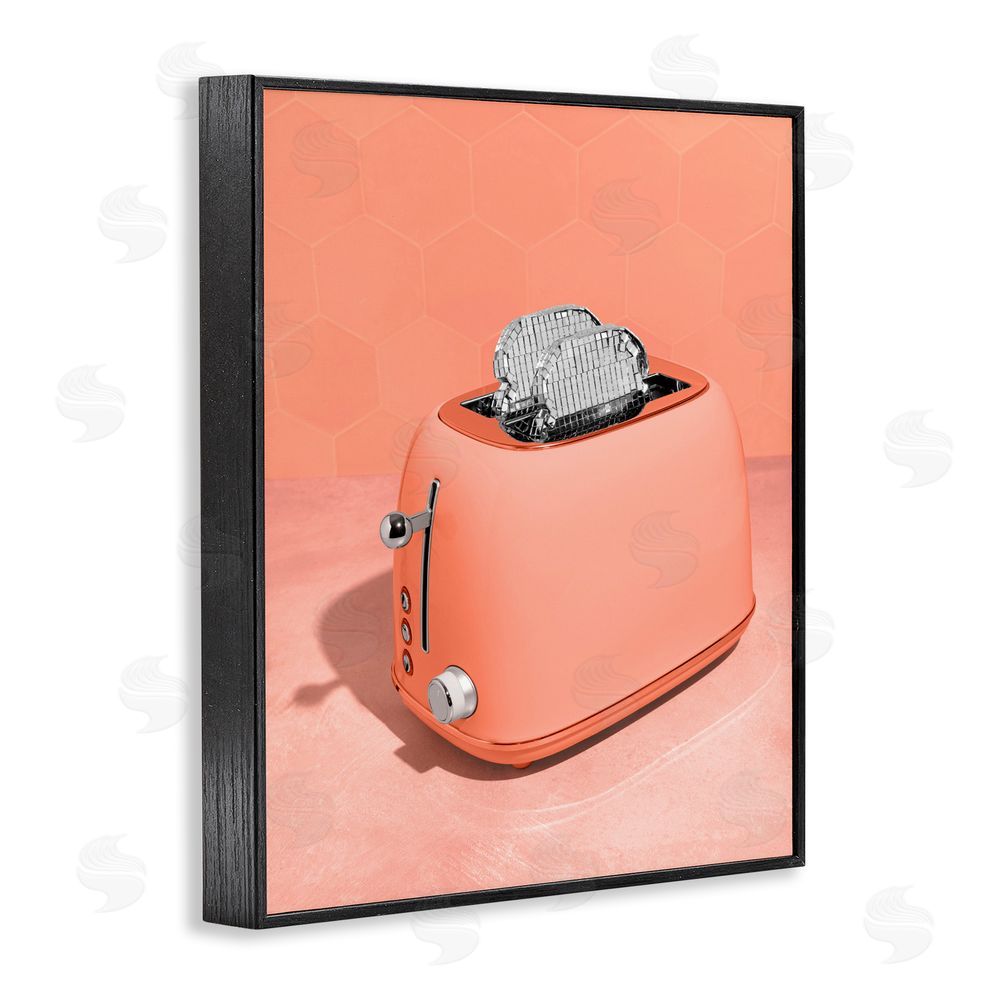 LISH Creative Disco Toast over Orange Black Framed Giclee Wall Art Print