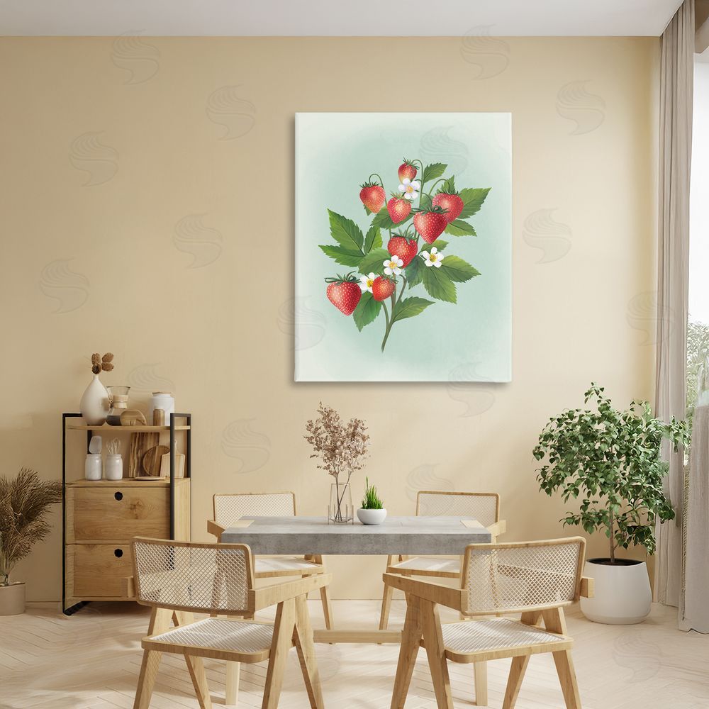 Diane Neukirch Vintage Strawberry Bundle Stretched Canvas on Wall