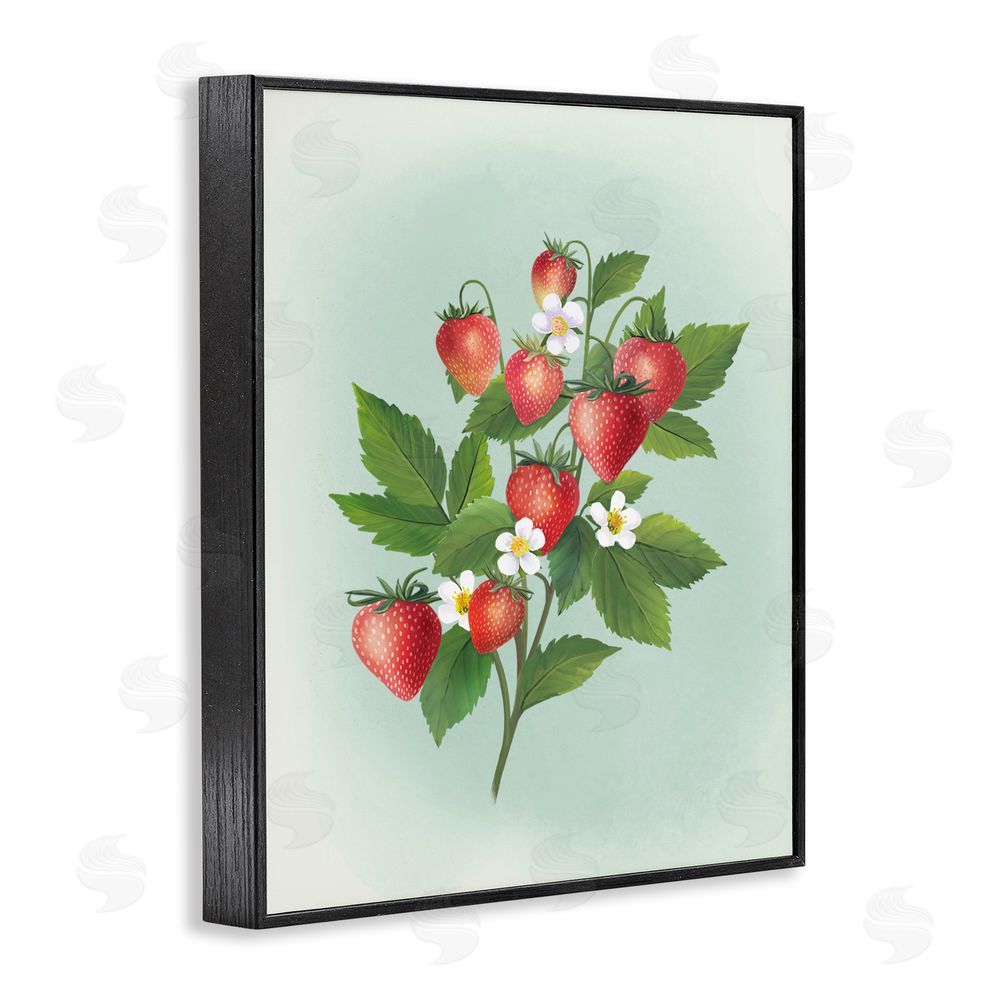 Diane Neukirch Vintage Strawberry Bundle Black Framed Giclee Wall Art Print