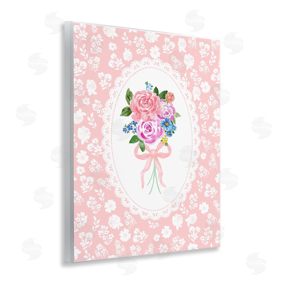 Corinne Haig Peach Feminine Bouquet Wall Plaque Art Print