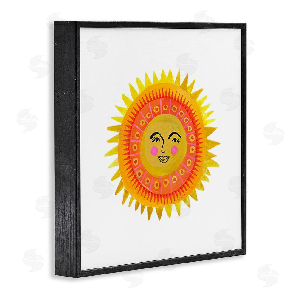 Katherine Herrell Studio Eccentric Bohemian Sun Black Framed Giclee Wall Art Print