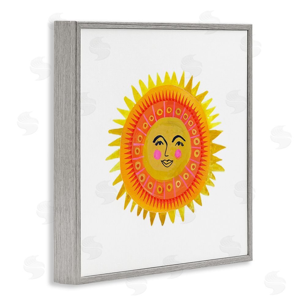 Katherine Herrell Studio Eccentric Bohemian Sun Gray Framed Giclee Wall Art Print