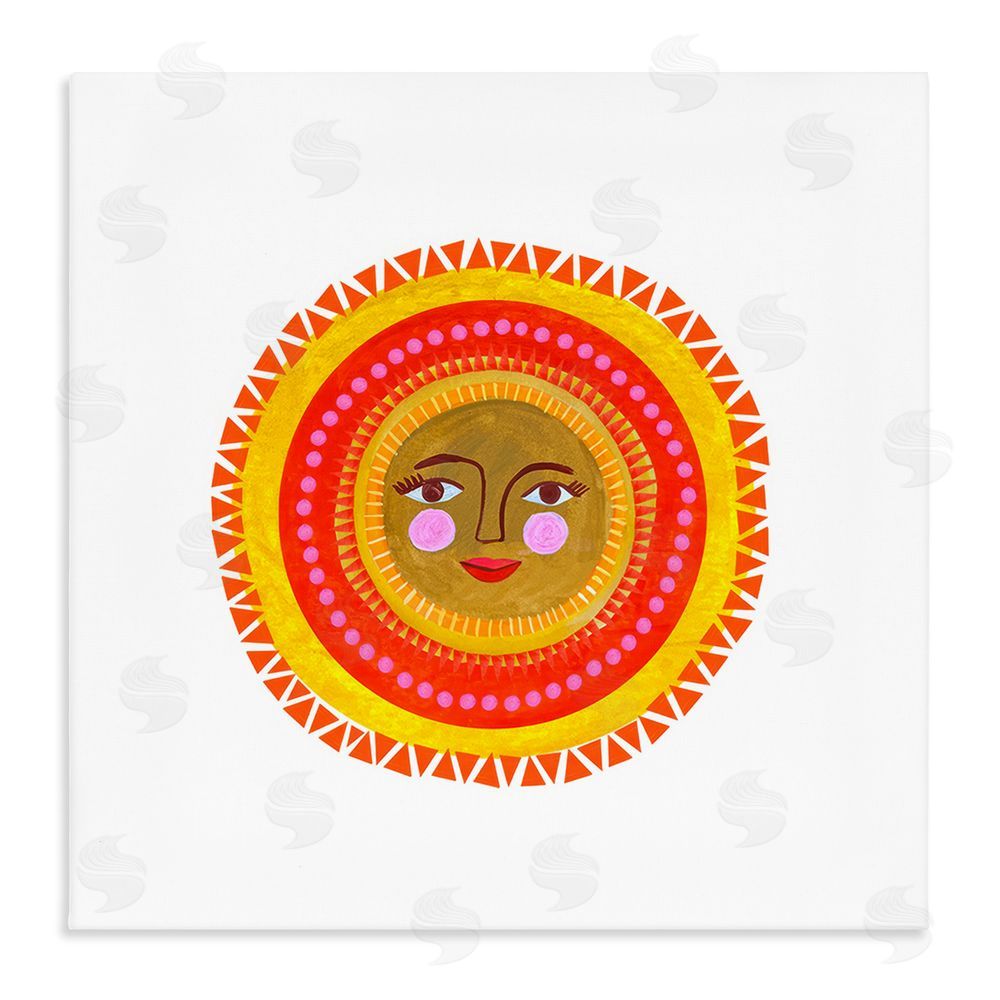 Katherine Herrell Studio Bold Bohemian Sun Stretched Canvas Wall Art Print