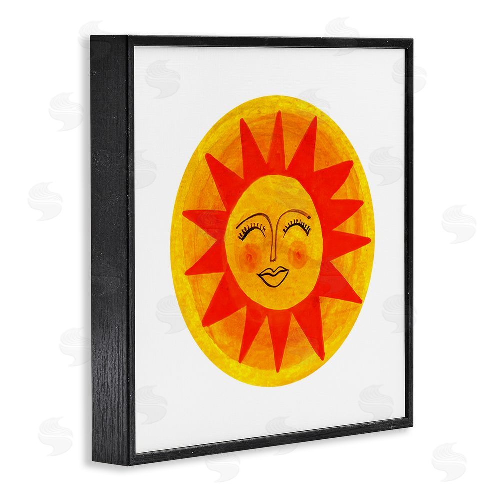 Katherine Herrell Studio Warm Fiery Sun Black Framed Giclee Wall Art Print