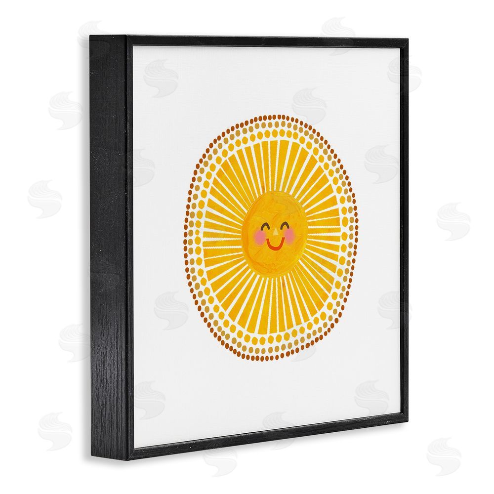 Katherine Herrell Studio Yellow Sun's Smile Black Framed Giclee Wall Art Print