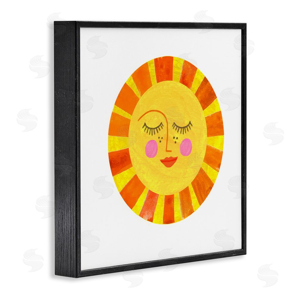 Katherine Herrell Studio Simple Warm Sunshine Black Framed Giclee Wall Art Print