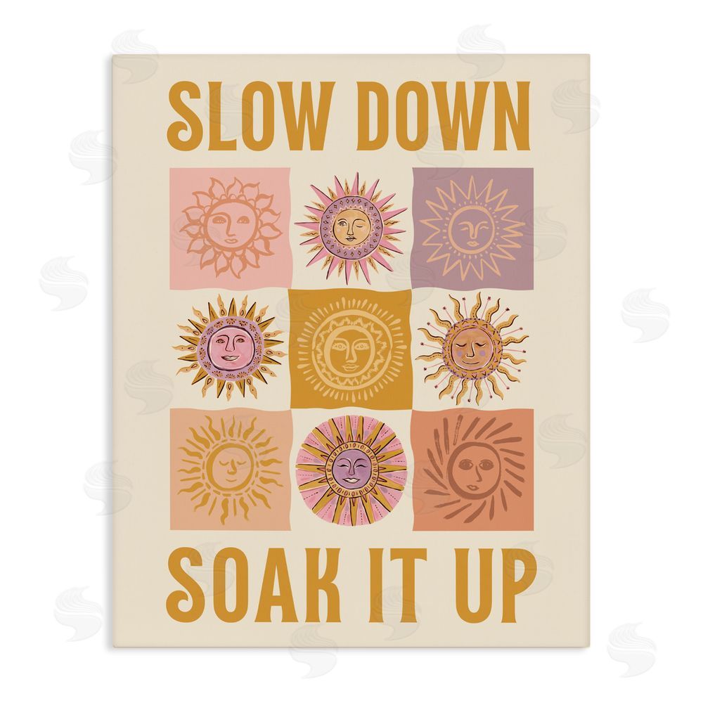 Two If By Sea Studios Slow Down Soak It Up Stretched Canvas Wall Art Print