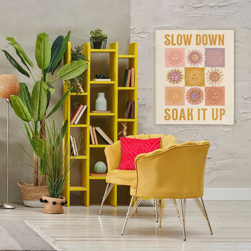 Two If By Sea Studios Slow Down Soak It Up Stretched Canvas on Wall